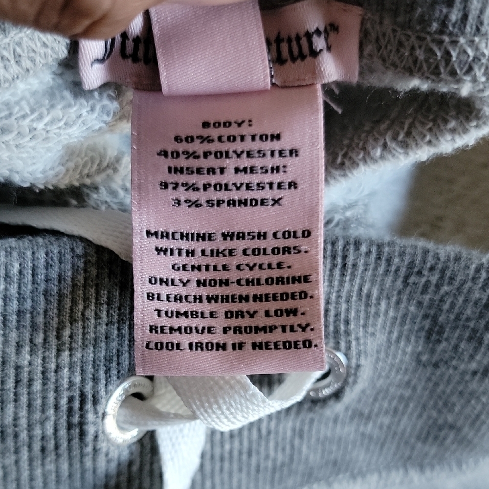 Juicy Couture Gray and White Sweatpants with Tapered Ankles - Picture 4 of 5